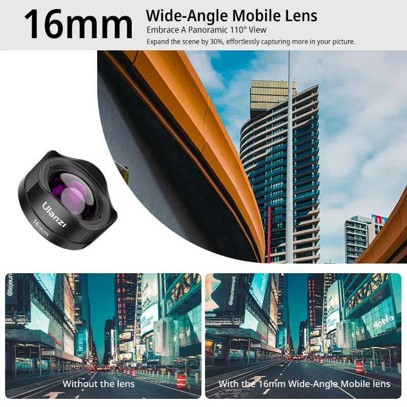 Ulanzi Phone Camera Lens 4-in-1 Phone Lens Kit for iPhone Samsung Android Smartphone - Image 4