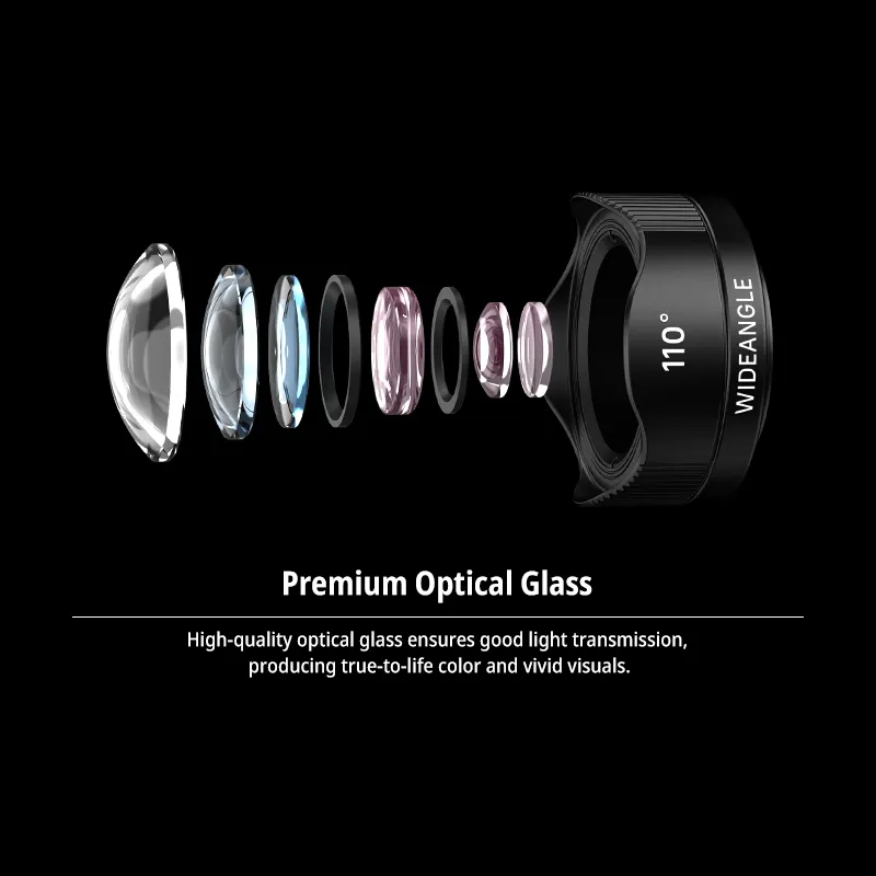 Ulanzi Phone Camera Lens 4-in-1 Phone Lens Kit for iPhone Samsung Android Smartphone - Image 6